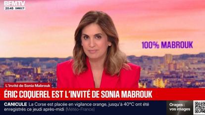 Sonia Mabrouk dans «100% Mabrouk» sur BFMTV.