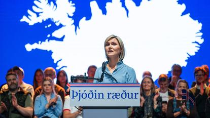 La première ministre d’Islande, Kristrun Frostadottir, à Reykjavik, le 26 août 2026.
