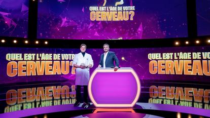 Olivier Minne et Steven Laureys dans «Quel est l’âge de votre cerveau ?» sur M6.
