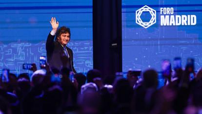 Le président argentin Javier Milei assiste à la cérémonie d’ouverture de la 5e Réunion Régionale du Forum de Madrid, à Santiago, Chili, le 3 septembre 2026.