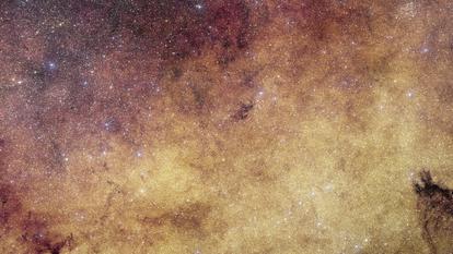 Vue d’une région centrale de notre galaxie, la Voie lactée, par le télescope spatial européen Euclid, pour chercher des exoplanètes.