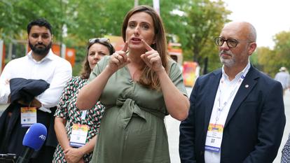 Marine Tondelier, la secrétaire nationale des Écologistes, est candidate à l’élection présidentielle 2027.