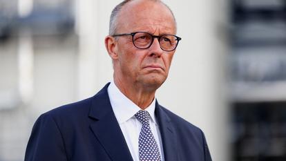 Le chancelier allemand et leader du parti chrétien-démocrate (CDU) Friedrich Merz à Leuna, Allemagne, le 3 septembre 2026.