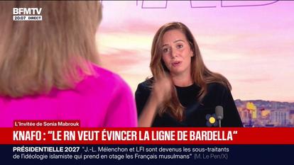 Sarah Knafo face à Sonia Mabrouk, lundi soir sur BFMTV.