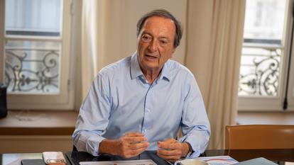 Michel-Édouard Leclerc répond aux questions du Figaro dans son bureau, à Paris, le 3 septembre.