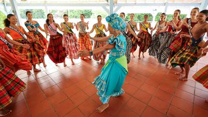 Les Miss régionales lors du voyage de préparation en Martinique l’année dernière.