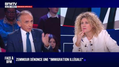 Éric Zemmour et Laure Closier dans «Face à BFM» sur BFMTV