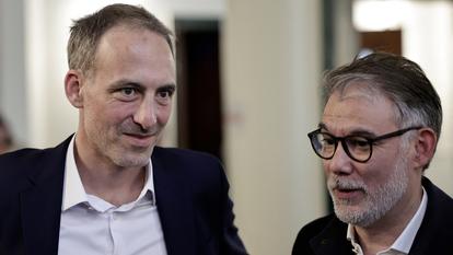Raphaël Glucksmann et Olivier Faure.