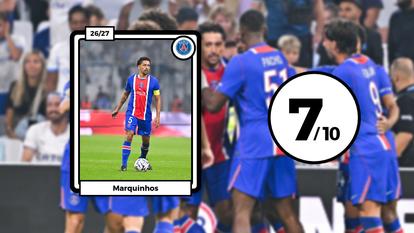 Marquinhos a inscrit son troisième but de la saison dimanche soir.