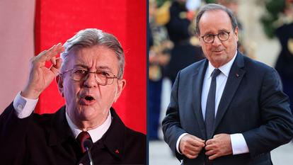 Jean-Luc Mélenchon et François Hollande.