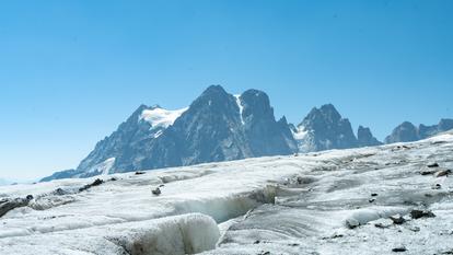 Le glacier Blanc en juillet 2026.