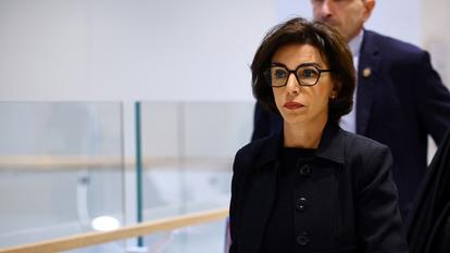 Rachida Dati arrive au tribunal de Paris.