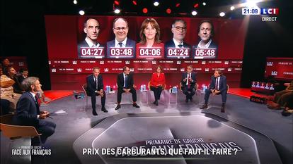 Le premier débat de la primaire de la gauche sur LCI a attiré près d’un million de téléspectateurs en pic.
