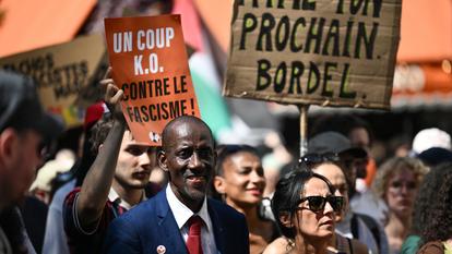 Le maire de Saint-Denis Bally Bagayoko lors d’une manifestation contre le racisme, à Paris, en juin dernier.