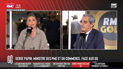 Laura Warton-Martinez et Serge Papin dans «Les Grandes Gueules» sur RMC Story.