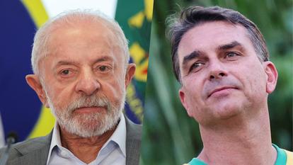 Luiz Inacio Lula da Silva et Flavio Bolsonaro.