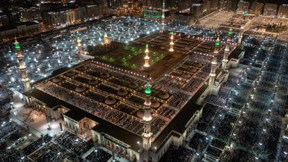 La mosquée du Prophète (Al-Masjid an-Nabawi), dans la ville sainte de Médine, en Arabie saoudite, le 29 avril 2022.