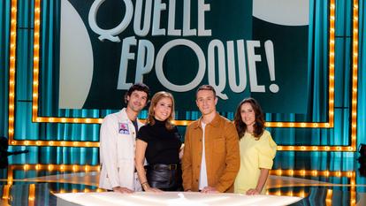 Jessé, Léa Salamé, Jessé, Hugo Clément et Charlotte Dhesnaux dans «Quelle époque !».