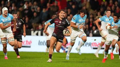 Antoine Dupont a marqué un très bel essai face à Bayonne.