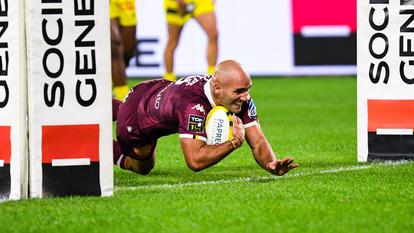 Maxime Lucu auteur d’un essai samedi soir face à l’ASM.