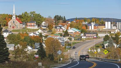 Québec, région de Charlevoix, Saint-Fidèle, la route 138.