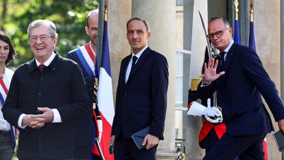 Jean-Luc Mélenchon, Raphaël Glucksmann et Édouard Philippe.