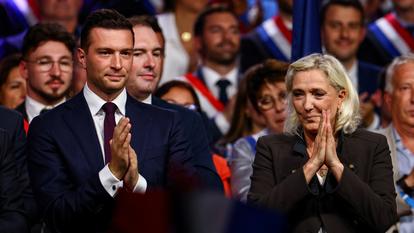 Jordan Bardella et Marine Le Pen, le 13 septembre 2026.