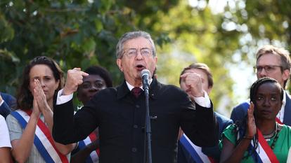 Le candidat de La France insoumise à l’élection présidentielle, Jean-LUc Mélenchon à Paris.