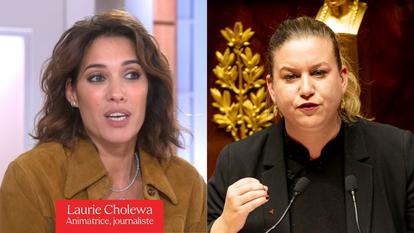 Laurie Cholewa dans «C à vous» sur France 5 et Mathilde Panot