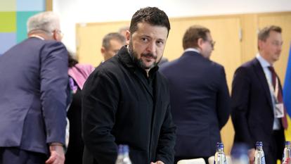 Volodymyr Zelensky lors du deuxième jour d’un sommet du Conseil européen à Bruxelles, le 16 octobre 2026.