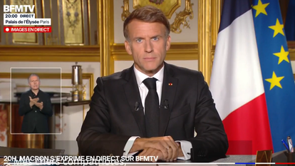 Emmanuel Macron depuis l’Élysée dimanche 18 octobre 2026.