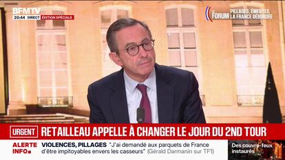 Bruno Retailleau invité lundi soir de BFMTV.