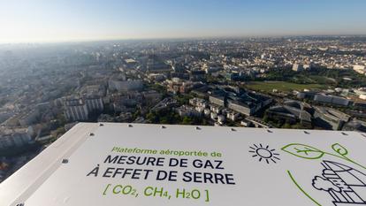 Les mesures de gaz à effet de serre, ici à Paris par le ballon Générali, montrent la hausse régulière du CO2 dans l’atmosphère terrestre.