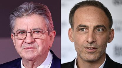 Jean-Luc Mélenchon et Raphaël Glucksmann.