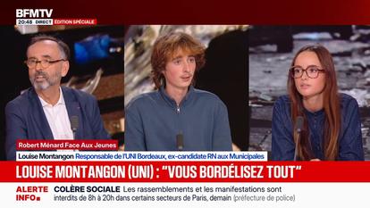 Robert Ménard, Marius Mesnil et Louise Montangon sur BFMTV.
