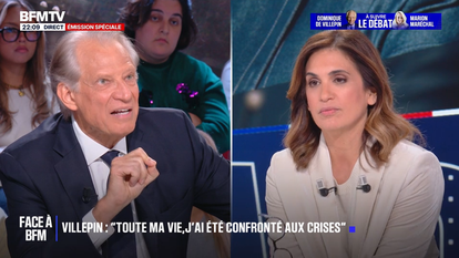 Dominique de Villepin et Sonia Mabrouk sur BFMTV