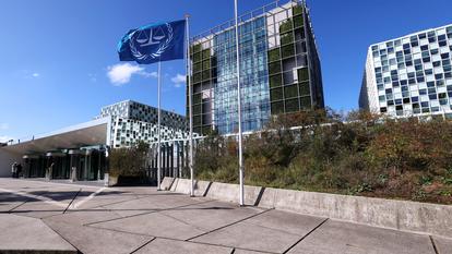 Une vue de la Cour pénale internationale (CPI) à La Haye, aux Pays-Bas, 22 septembre 2025.