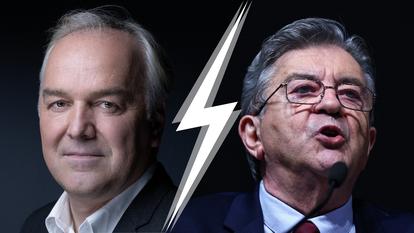 Olivier Truchot et Jean-Luc Mélenchon