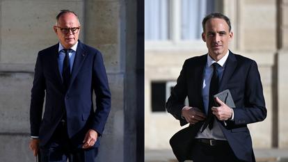 Édouard Philippe, candidat Horizons à la présidentielle, et Raphaël Glucksmann, candidat du Parti socialiste et de Place publique.