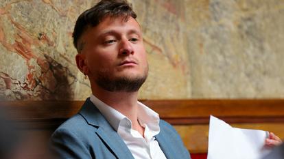 Le député LFI Raphaël Arnault à l’Assemblée nationale le 8 avril 2025.