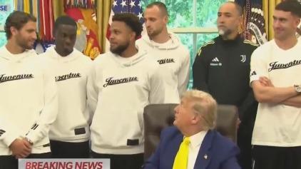 Foot : scène lunaire à la Maison Blanche entre Donald Trump et les joueurs de la Juventus