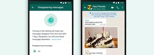 Sur WhatsApp, vous pouvez envoyer des messages éphémères