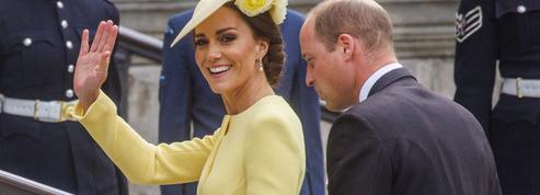 Solaire en jaune, l'astre Kate Middleton éclipse tout sur son passage à la messe du jubilé