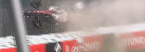 Formule 1 : l'énorme crash de Guanyu Zhou en vidéo