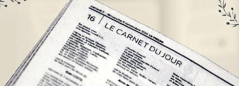 Le Carnet du jour du Figaro ,une page d'Histoire et de vies