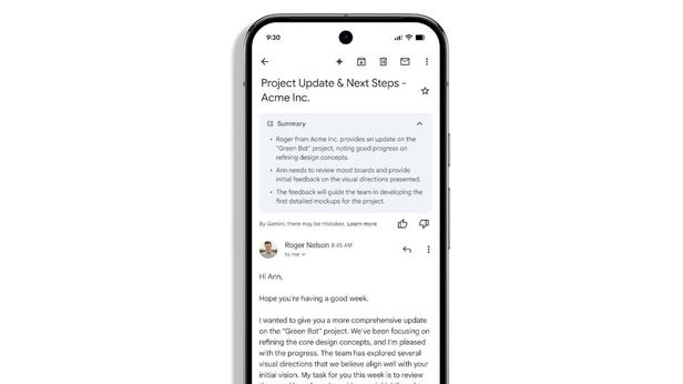 L'IA de Google va résumer les mails jugés trop long