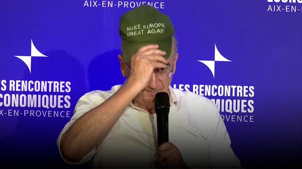 François Villeroy de Galhau revêt une casquette «Make Europe Great Again» aux Rencontres économiques d'Aix-en-Provence
