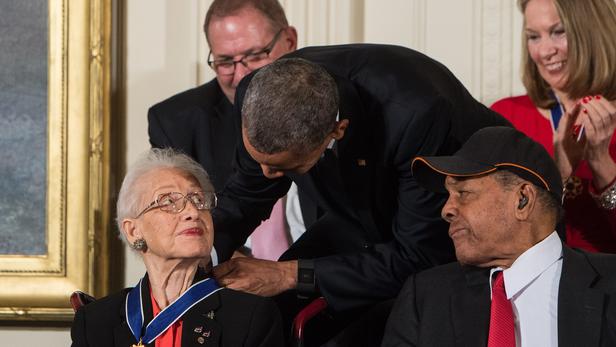 Avec Barack Obama en 2015.