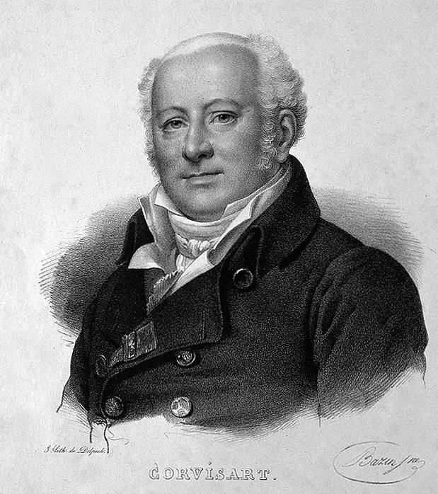 Illustration d'un portrait de Jean-Nicolas Corvisart à partir d'un tableau peint par François Gérard (1806)