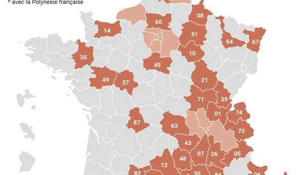 Coronavirus : découvrez la carte des 54 départements ...